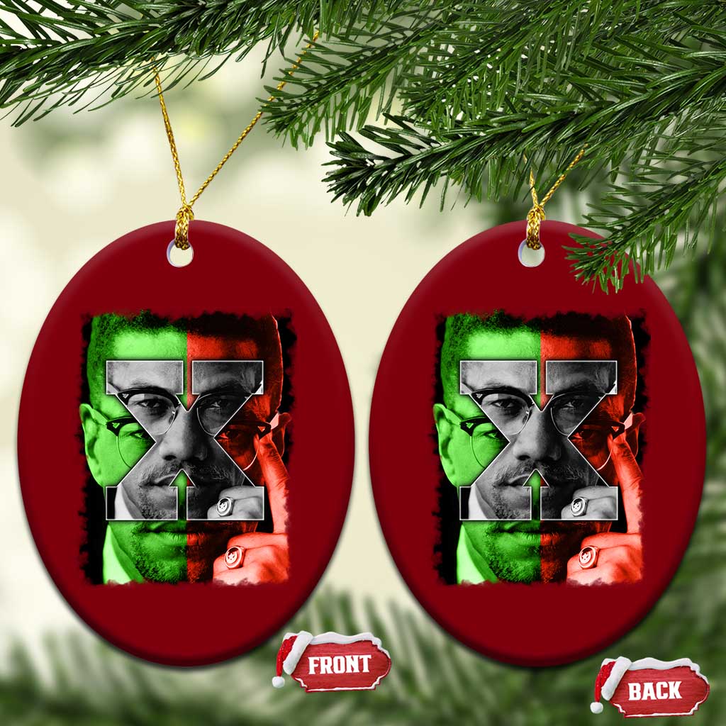 Malcolm X Ceramic Ornament Black History Month TS10 Print Your Wear