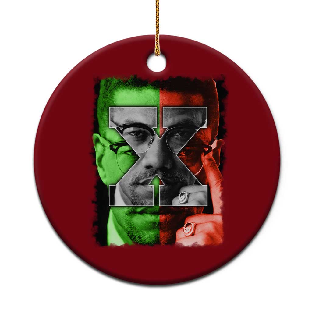 Malcolm X Ceramic Ornament Black History Month TS10 1pc Red Print Your Wear