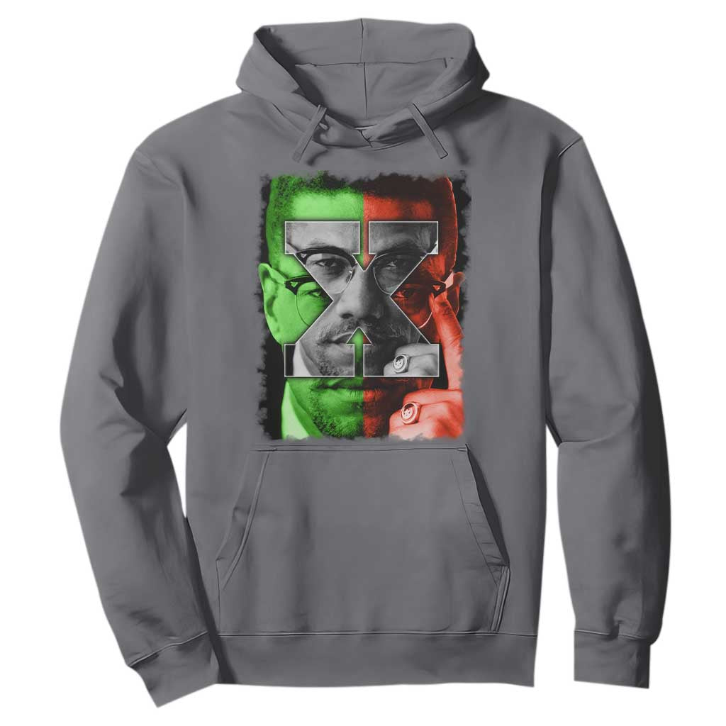 Malcolm X Hoodie Black History Month TS10 Charcoal Print Your Wear