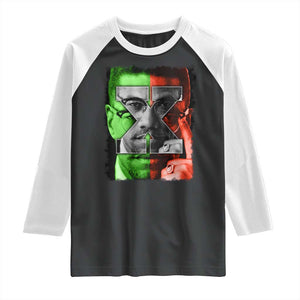 Malcolm X Raglan Shirt Black History Month TS10 Black White Print Your Wear