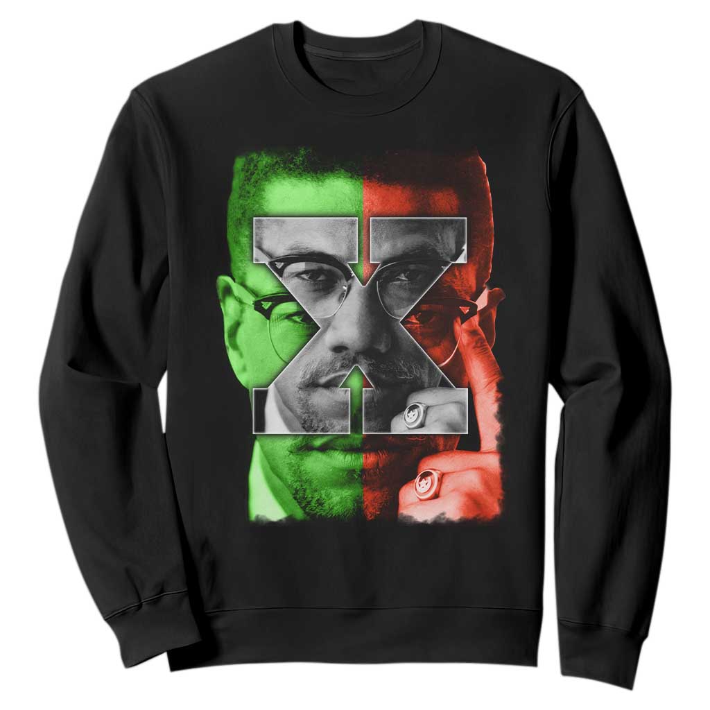 Malcolm X Sweatshirt Black History Month TS10 Black Print Your Wear