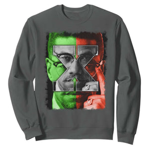 Malcolm X Sweatshirt Black History Month TS10 Dark Heather Print Your Wear