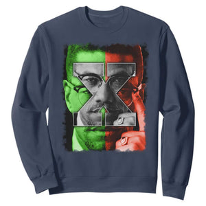 Malcolm X Sweatshirt Black History Month TS10 Navy Print Your Wear