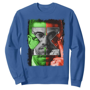 Malcolm X Sweatshirt Black History Month TS10 Royal Blue Print Your Wear