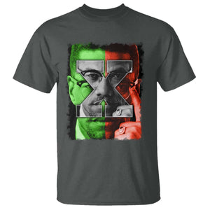 Malcolm X T Shirt Black History Month TS10 Dark Heather Print Your Wear