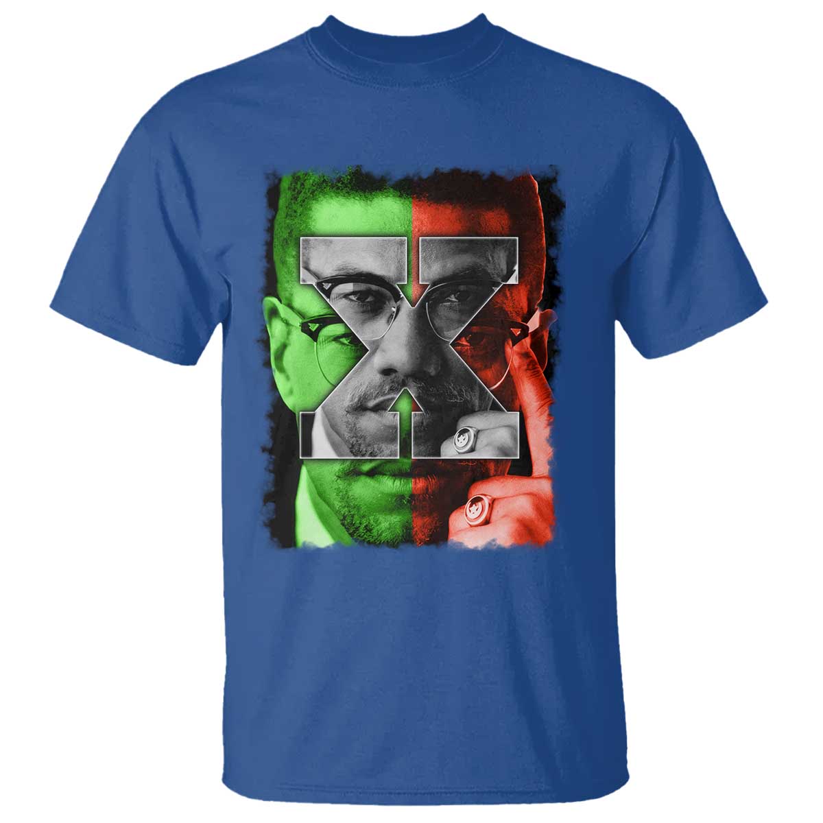 Malcolm X T Shirt Black History Month TS10 Royal Blue Print Your Wear