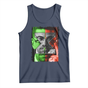 Malcolm X Tank Top Black History Month TS10 Navy Print Your Wear