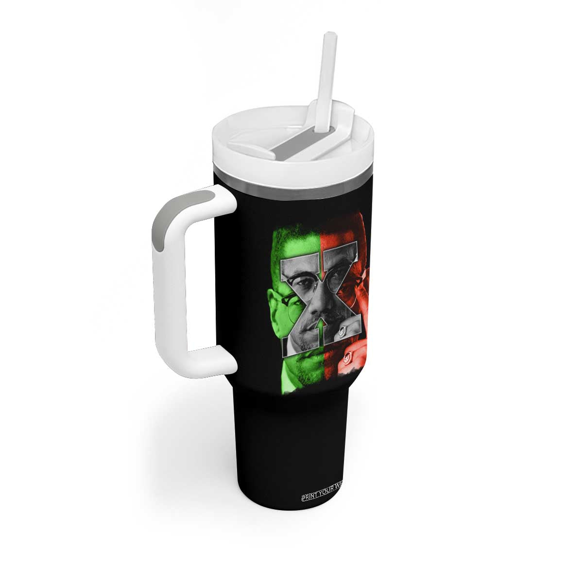 Malcolm X Tumbler With Handle Black History Month TS10 Print Your Wear