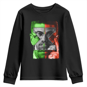 Malcolm X Youth Sweatshirt Black History Month TS10 Black Print Your Wear