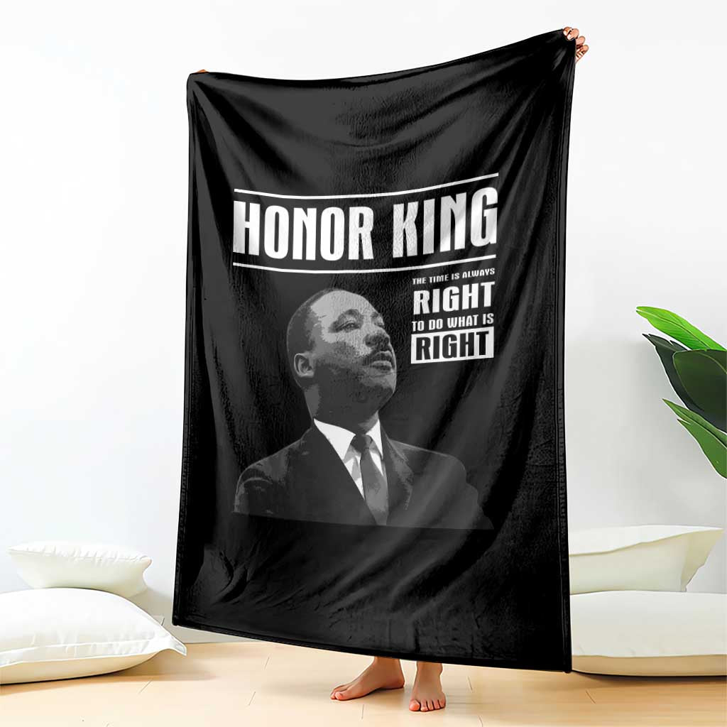 Martin Luther King Throw Blanket The Time Is Always Right To Do What Is Right TS10 Print Your Wear