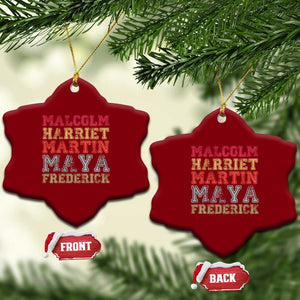 Black History Month Ceramic Ornament Malcolm Harriet Martin Maya Frederick Civil Right Leaders TS10 Print Your Wear