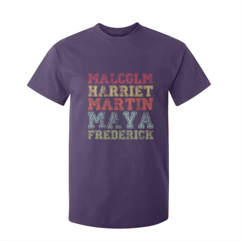 Black History Month T Shirt For Kid Malcolm Harriet Martin Maya Frederick Civil Right Leaders TS10 Purple Print Your Wear