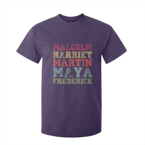 Black History Month T Shirt For Kid Malcolm Harriet Martin Maya Frederick Civil Right Leaders TS10 Purple Print Your Wear