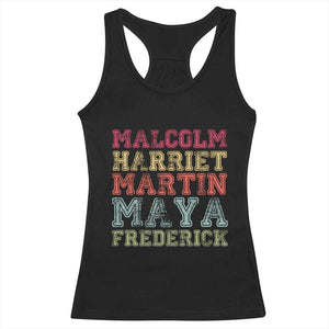 Black History Month Racerback Tank Top Malcolm Harriet Martin Maya Frederick Civil Right Leaders TS10 Black Print Your Wear