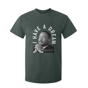 Martin Luther King Jr. T Shirt For Kid I Have A Dream Black History Month MLK Day TS10 Dark Forest Green Print Your Wear