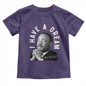 Martin Luther King Jr. Toddler T Shirt I Have A Dream Black History Month MLK Day TS10 Purple Print Your Wear