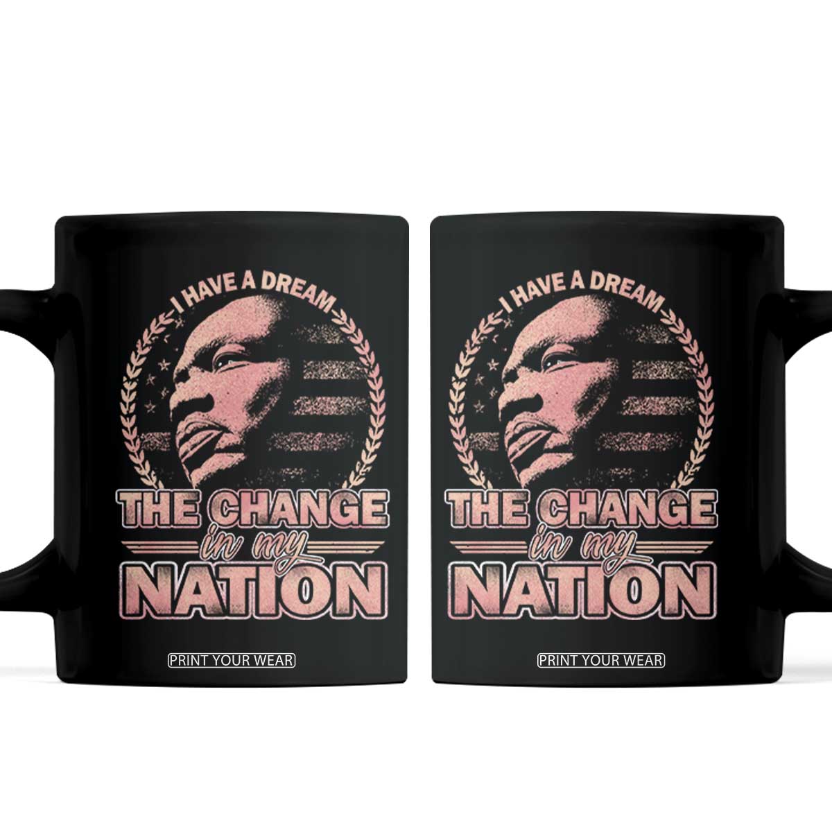 Martin Luther King Coffee Mug Retro Black History Month Civil Rights TS10 Black Print Your Wear