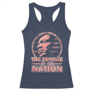 Martin Luther King Racerback Tank Top Retro Black History Month Civil Rights TS10 Navy Print Your Wear