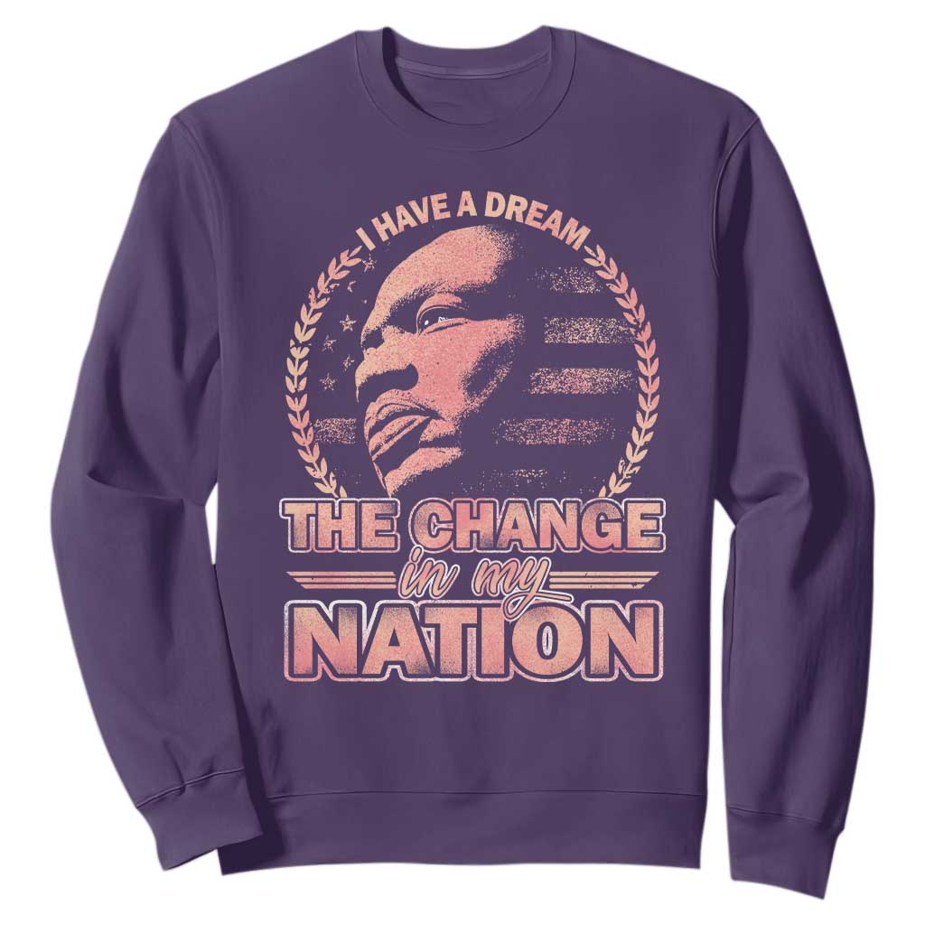 Martin Luther King Sweatshirt Retro Black History Month Civil Rights TS10 Purple Print Your Wear