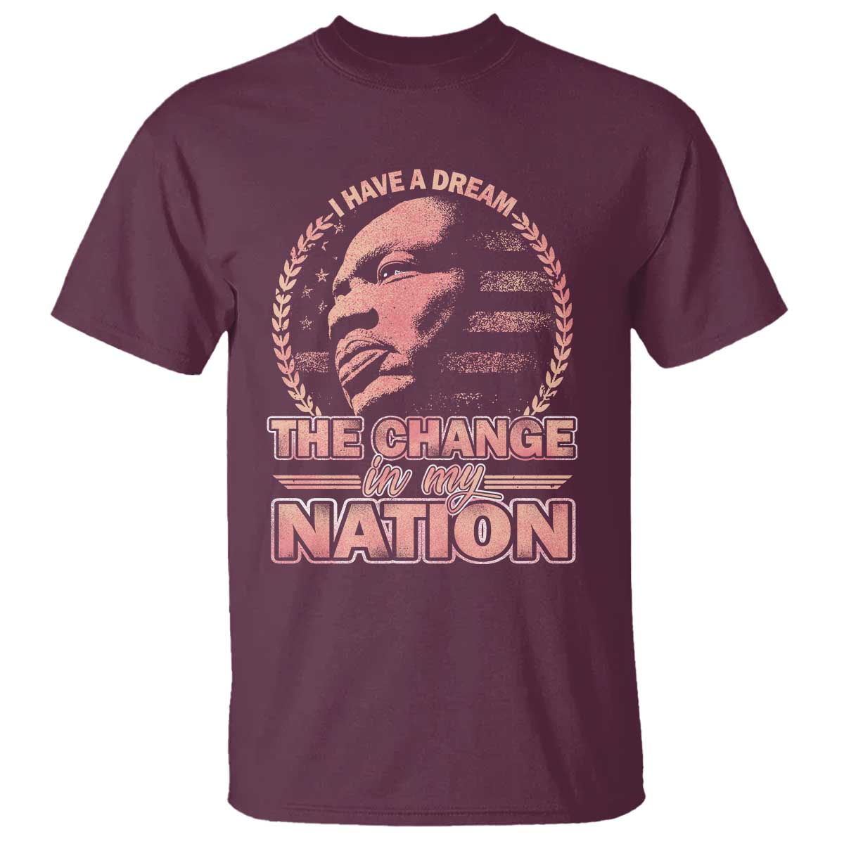 Martin Luther King T Shirt Retro Black History Month Civil Rights TS10 Maroon Print Your Wear