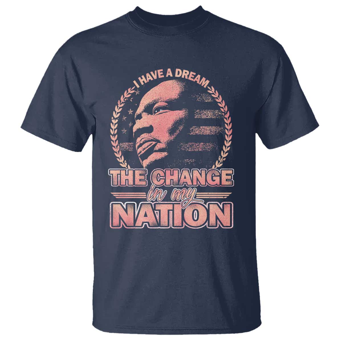 Martin Luther King T Shirt Retro Black History Month Civil Rights TS10 Navy Print Your Wear