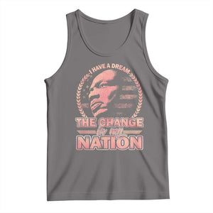 Martin Luther King Tank Top Retro Black History Month Civil Rights TS10 Deep Heather Print Your Wear