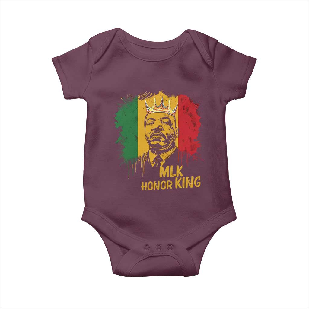 MLK Baby Onesie Honor King Civil Rights Leader Black History Month TS10 Maroon Print Your Wear