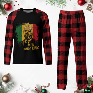 MLK Plaid Pajama Set Honor King Civil Rights Leader Black History Month TS10 Buffalo Plaid Print Your Wear