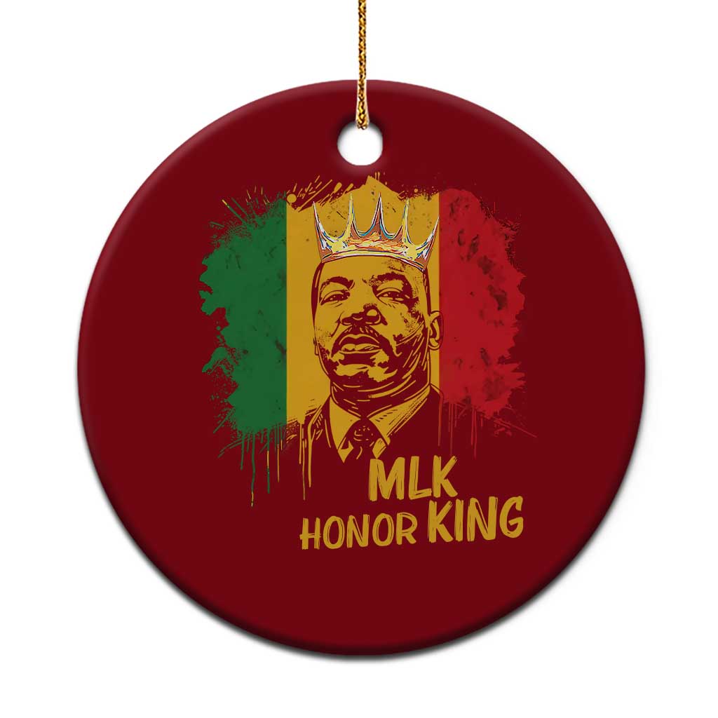 MLK Ceramic Ornament Honor King Civil Rights Leader Black History Month TS10 1pc Red Print Your Wear