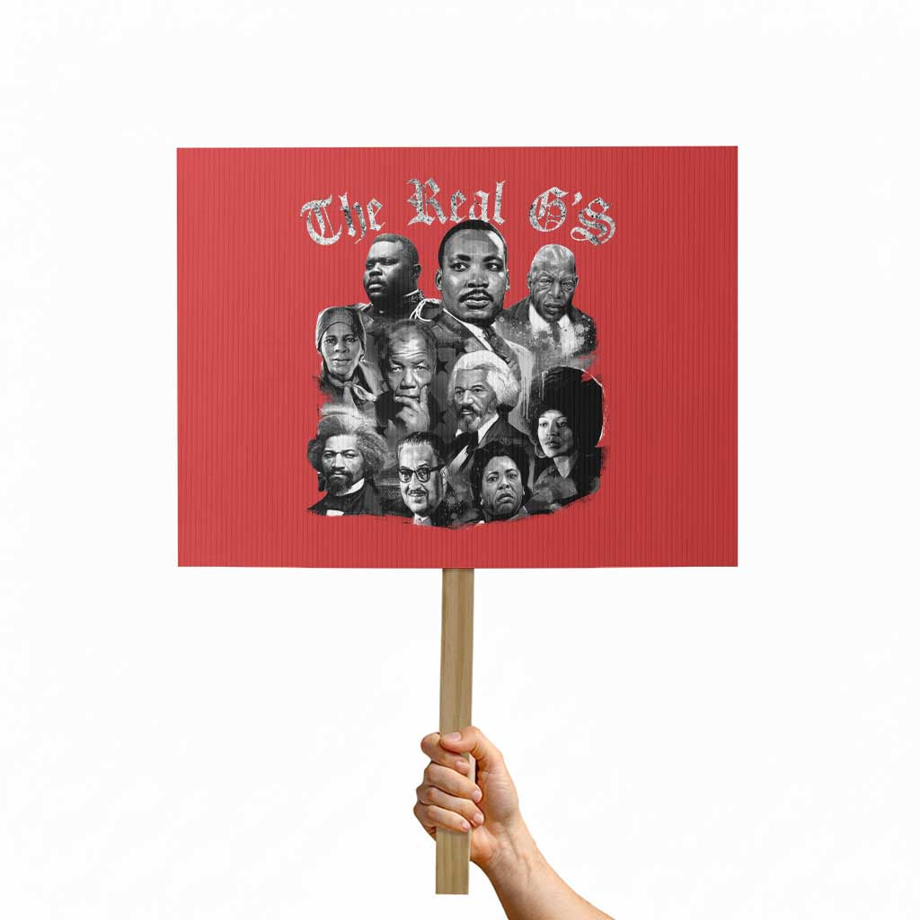 Civil Rights Legends Protest Sign The Real Gs Juneteenth Black History Month TS10 Horizontal 18