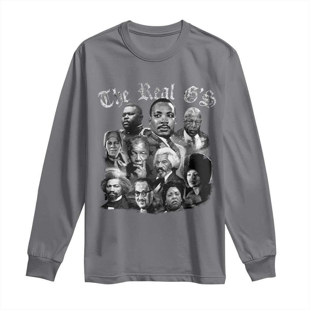 Civil Rights Legends Long Sleeve Shirt The Real Gs Juneteenth Black History Month TS10 Charcoal Print Your Wear