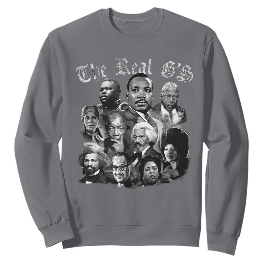 Civil Rights Legends Sweatshirt The Real Gs Juneteenth Black History Month TS10 Charcoal Print Your Wear