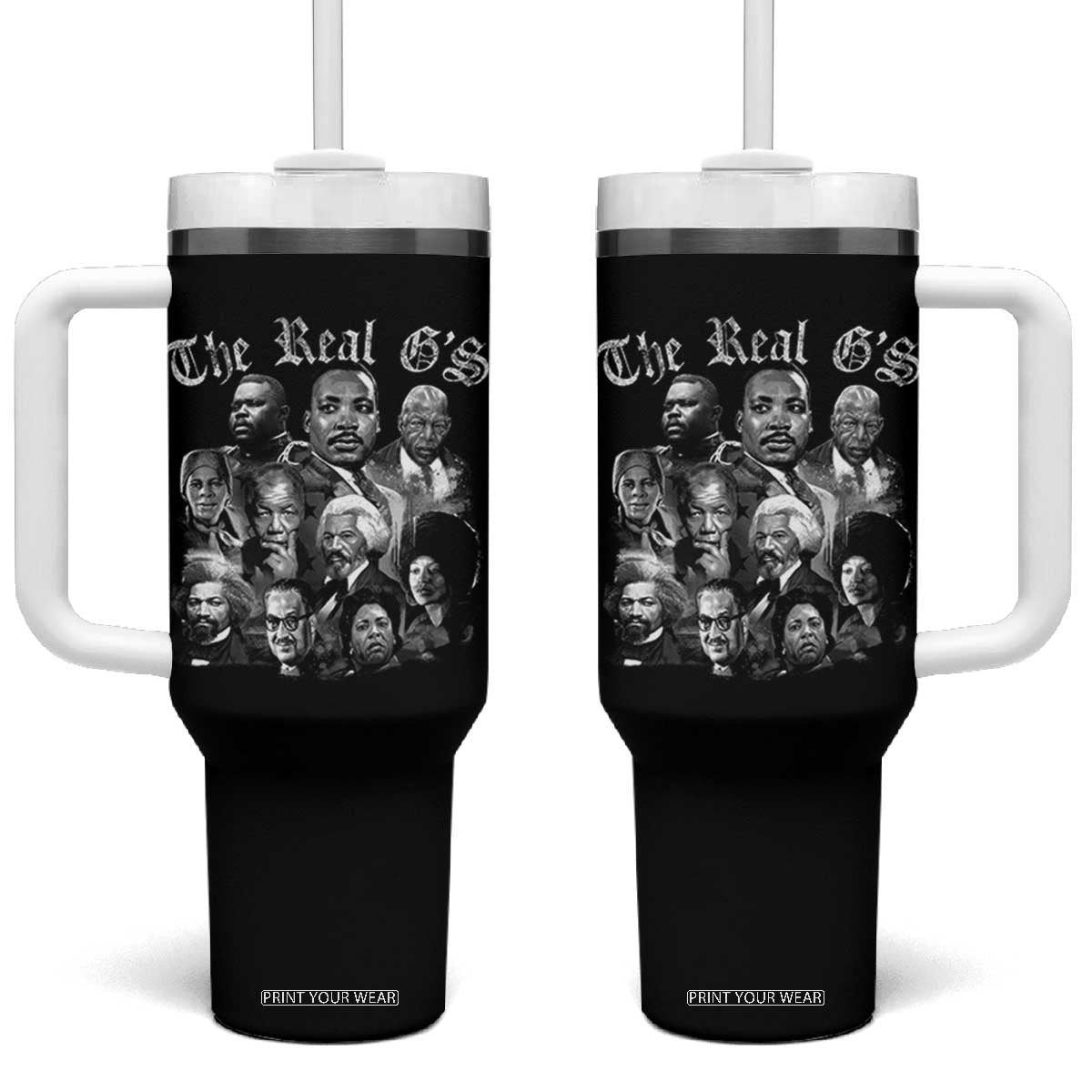 Civil Rights Legends Tumbler With Handle The Real Gs Juneteenth Black History Month TS10 One Size: 40 oz Black Print Your Wear