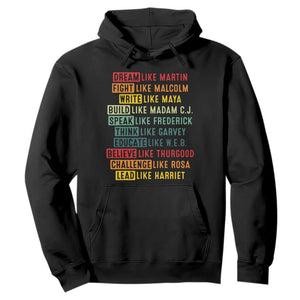 Black History Month Hoodie Retro Inspirational Leaders TS10 Black Print Your Wear