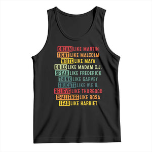 Black History Month Tank Top Retro Inspirational Leaders TS10 Black Print Your Wear