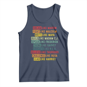 Black History Month Tank Top Retro Inspirational Leaders TS10 Navy Print Your Wear