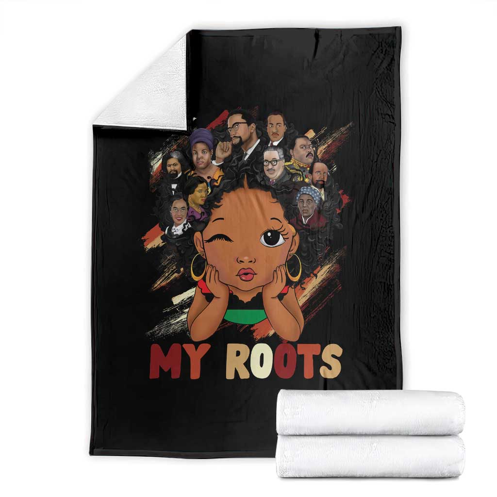 Black African Girl Throw Blanket Black History Month Juneteenth Gift Afro Empowerment TS10 Black Print Your Wear