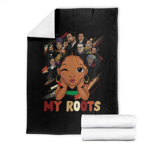 Black African Girl Throw Blanket Black History Month Juneteenth Gift Afro Empowerment TS10 Black Print Your Wear