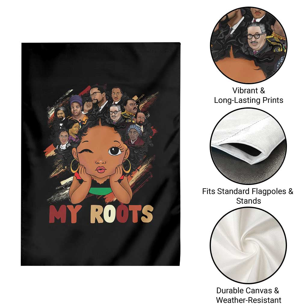 Black African Girl Garden Flag Black History Month Juneteenth Gift Afro Empowerment TS10 Print Your Wear