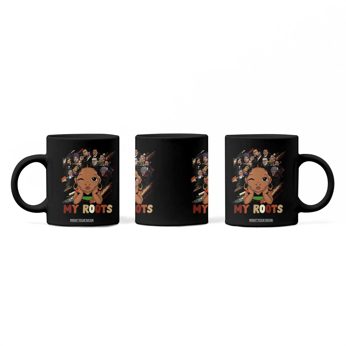 Black African Girl Coffee Mug Black History Month Juneteenth Gift Afro Empowerment TS10 Print Your Wear