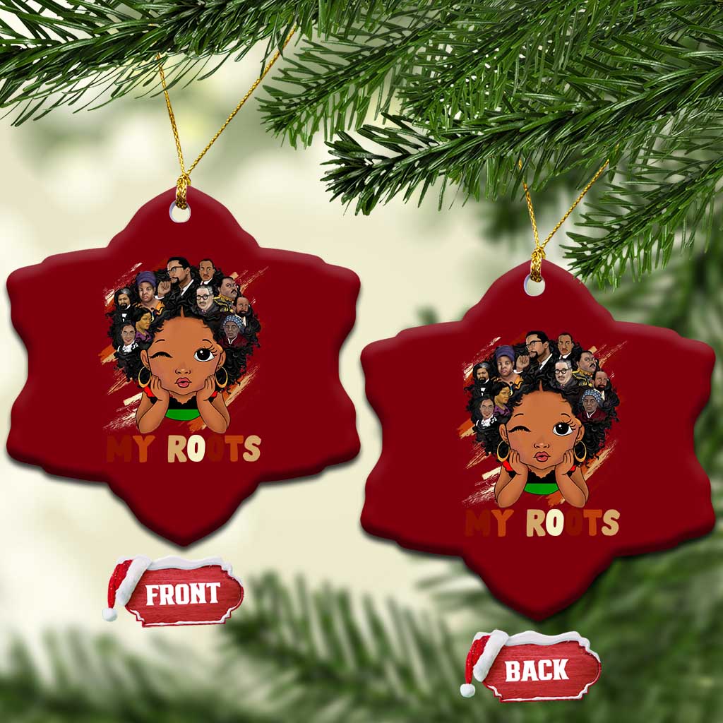 Black African Girl Ceramic Ornament Black History Month Juneteenth Gift Afro Empowerment TS10 Print Your Wear