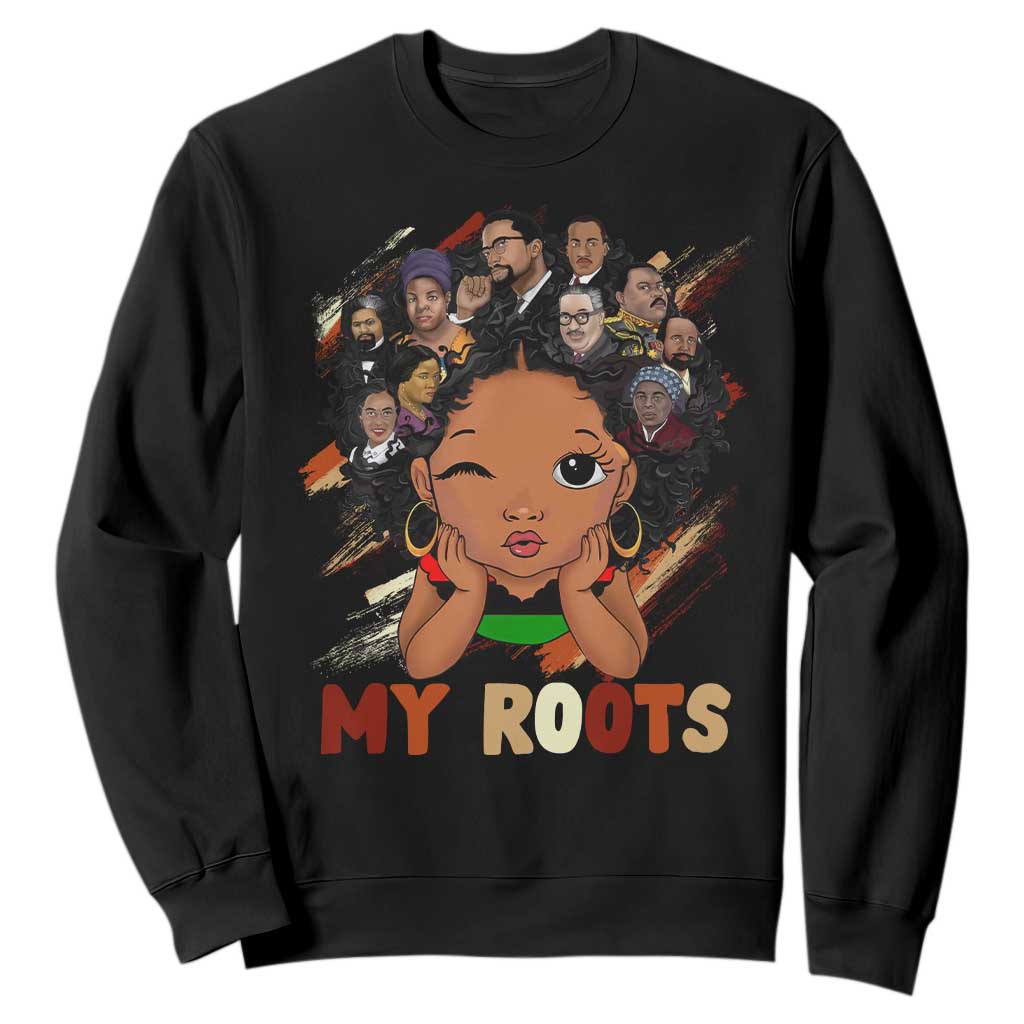 Black African Girl Sweatshirt Black History Month Juneteenth Gift Afro Empowerment TS10 Black Print Your Wear