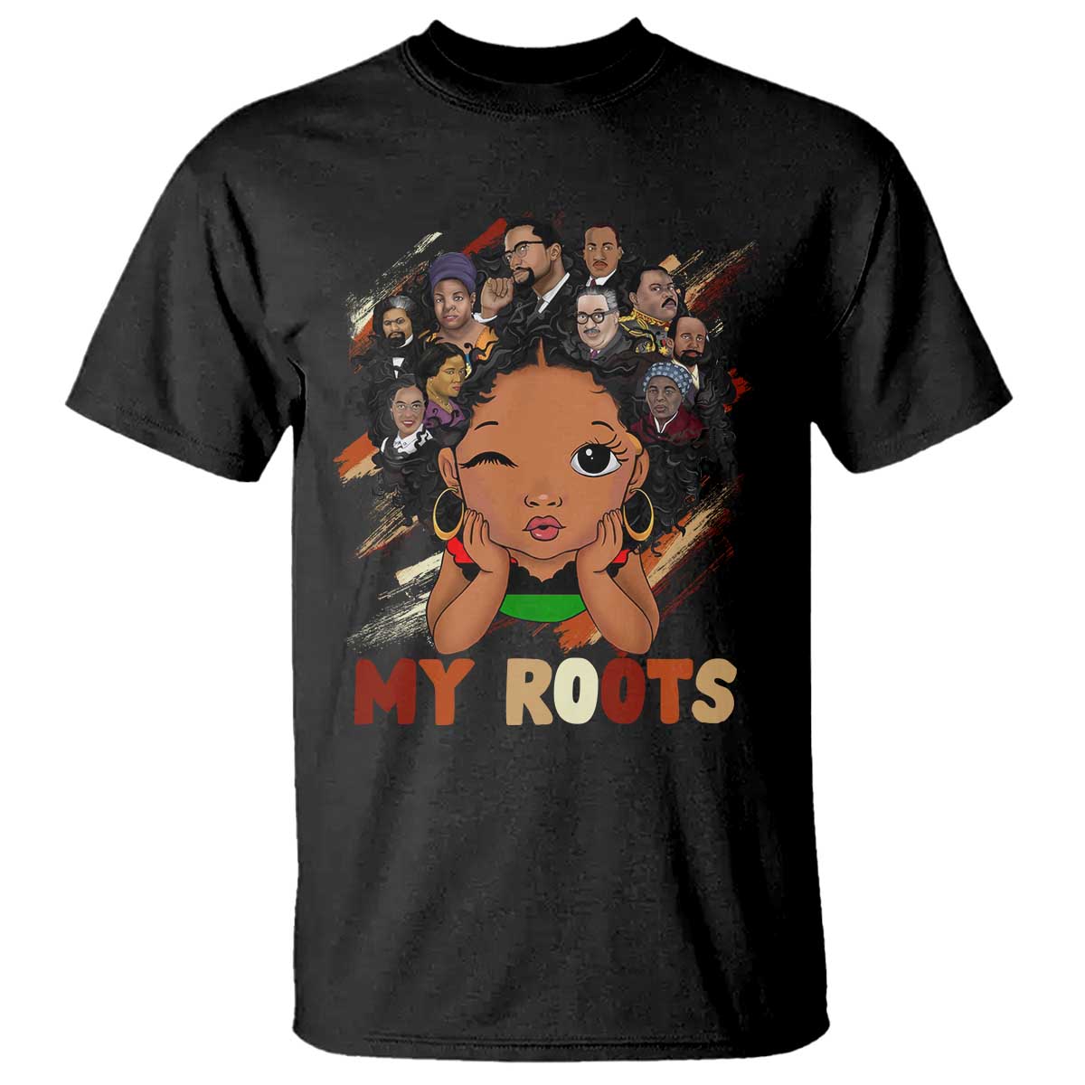 Black African Girl T Shirt Black History Month Juneteenth Gift Afro Empowerment TS10 Black Print Your Wear