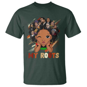 Black African Girl T Shirt Black History Month Juneteenth Gift Afro Empowerment TS10 Dark Forest Green Print Your Wear