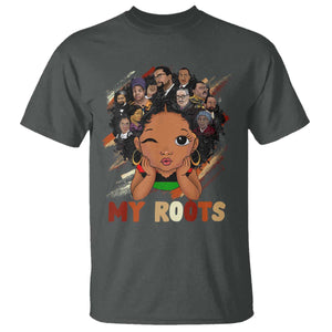 Black African Girl T Shirt Black History Month Juneteenth Gift Afro Empowerment TS10 Dark Heather Print Your Wear