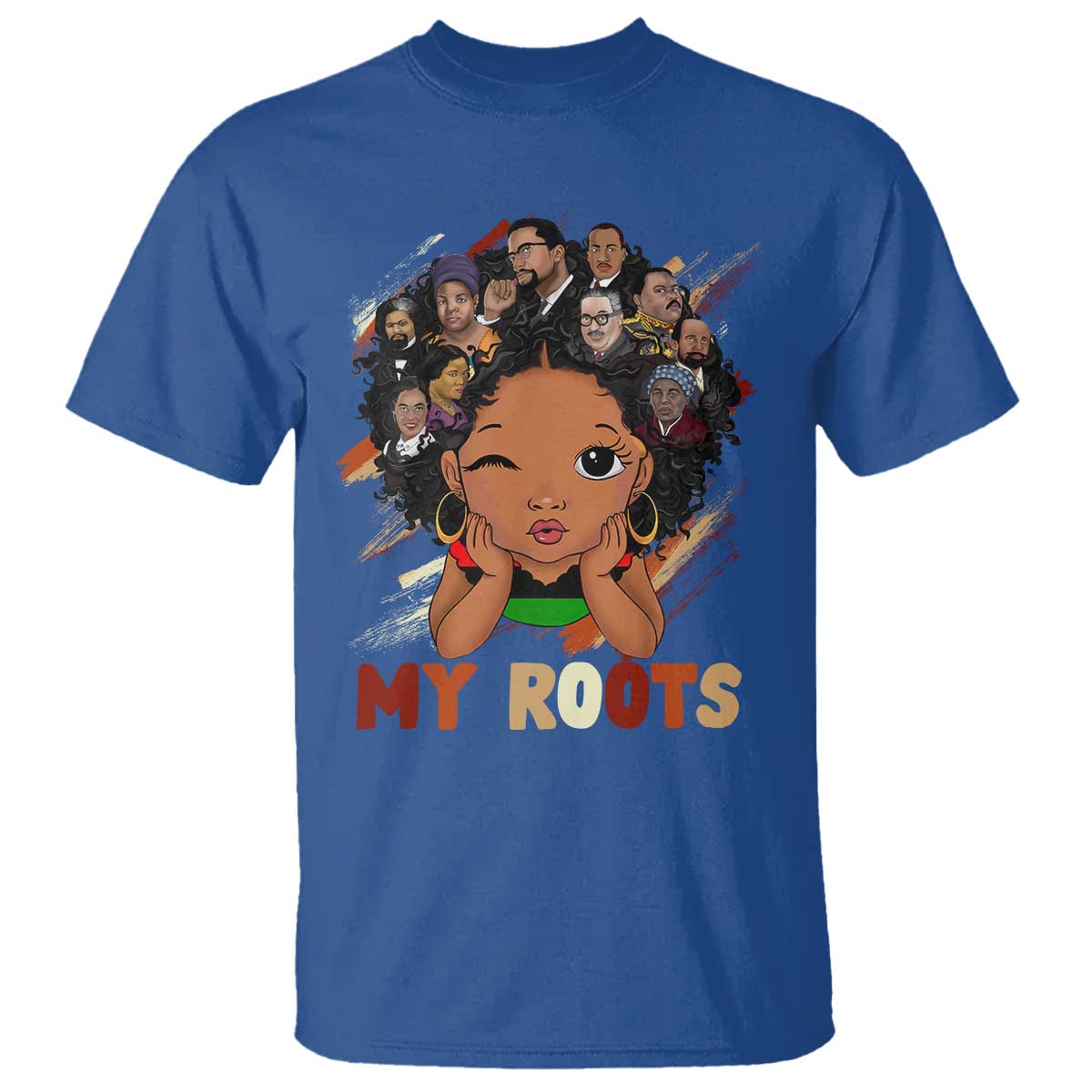Black African Girl T Shirt Black History Month Juneteenth Gift Afro Empowerment TS10 Royal Blue Print Your Wear