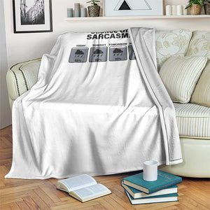 Funny Sarcastic Throw Blanket Chance Of Sarcasm Forecast Weather TS10 Print Your Wear