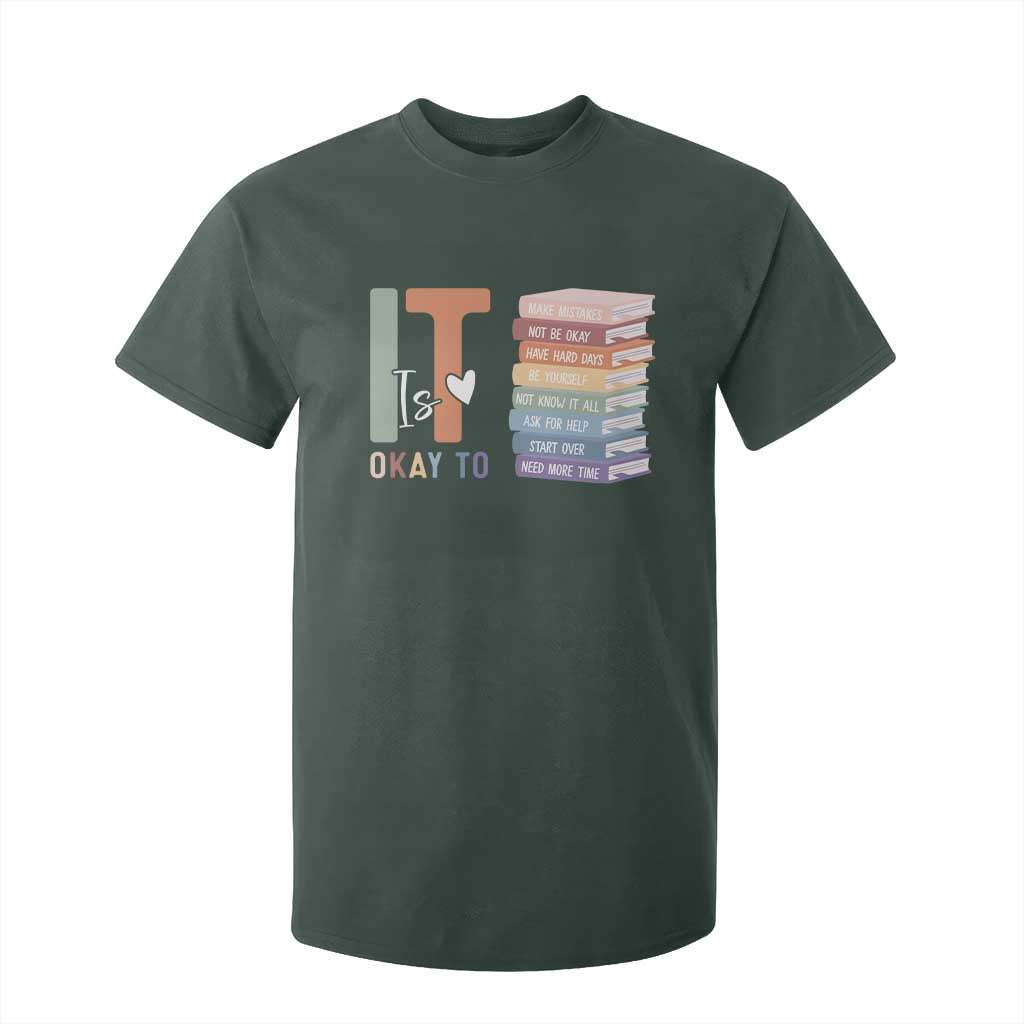 Motivational T Shirt For Kid It's Okay To Make Some Mistakes TS10 Dark Forest Green Print Your Wear
