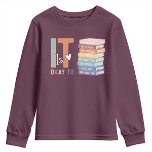 Motivational Youth Sweatshirt It's Okay To Make Some Mistakes TS10 Maroon Print Your Wear