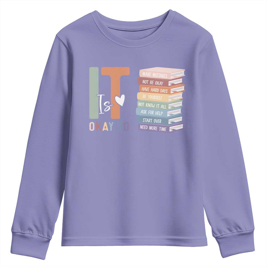 Motivational Youth Sweatshirt It's Okay To Make Some Mistakes TS10 Violet Print Your Wear